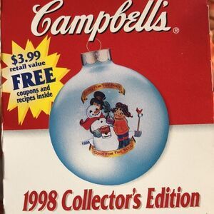 1998 Campbell’s Ornament NIB Features Classic recipes collectible brochure retro